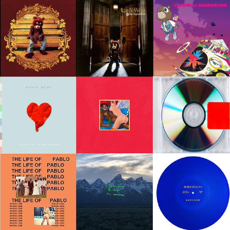 Picture of Kanye's albums