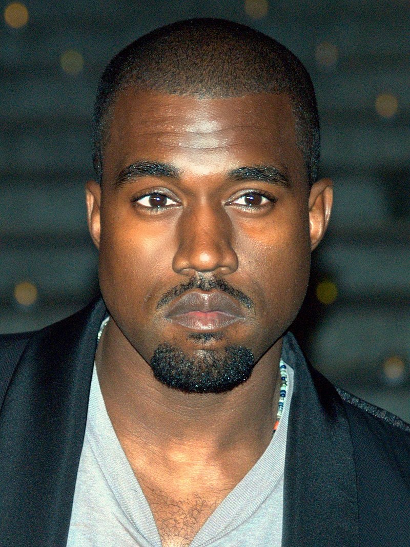 Face shot of Kanye West